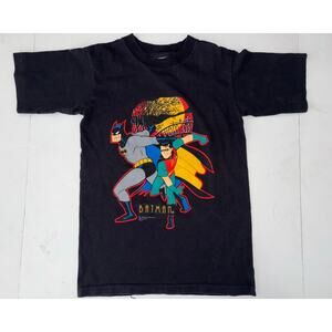 Vintage Batman And Robin Animated Signal shirt youth large 10/12